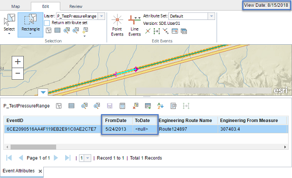 Queries return event records specific to the selected time view.