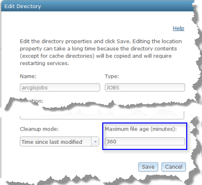 Maximum file age setting in